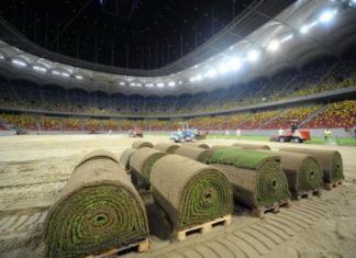 Au început lucrările de înlocuire a gazonului pe Arena Naţională